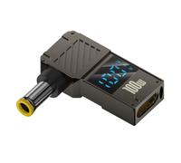 CY Adattatore Tipo-C Ingresso USB-C a Jack DC 5.0x1.0mm Display LED intelligente Potenza di uscita 100W Carica PD 20V 5A Adattatore da 65W per laptop