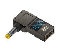 CY Adattatore Tipo-C Ingresso USB-C a Jack DC 5,5x2,5mm Display LED intelligente Potenza in uscita 100W Carica PD 20V 5A Adattatore da 65W per laptop