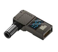 CY Adattatore Tipo-C Ingresso USB-C a Jack DC 7,4x5,0mm Display LED intelligente Potenza in uscita 100W Carica PD 20V 5A Adattatore da 65W per laptop