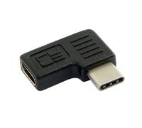 CY Adattatore USB 3.1 di tipo C maschio a femmina, con angolo di 90 gradi ad angolo sinistro, reversibile, adattatore video per computer portatile e telefono