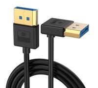 CY Cable Cavo Ultra Fine angolare verso l'alto DisplayPort 1.4 DP a DP 8K 60Hz Cavo Ultra HD UHD 4K 144Hz 90° per computer portatile (100cm)
