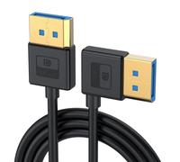 CY Cable Ultrafine Cavo DisplayPort 1.4 DP ad angolo sinistro 8K 60Hz Cavo Ultra HD UHD 4K 144Hz 90° per Desktop Laptop Monitor (100cm)