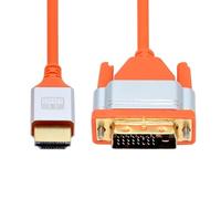 CY Cavo 4K DVI 24+1 a HDMI Ultra Soft High Flex HDTV Cavo iper Super Flessibile Cavo Alta Velocità Tipo A Maschio a Maschio per Computer HDTV
