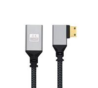 CY Cavo 4K tipo C Mini HDMI 1.4 maschio 90 gradi ad angolo retto a HDMI femmina cavo di prolunga per DV MP4 fotocamera DC Laptop HDTV