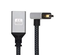 CY Cavo 4K tipo D Micro HDMI 1.4 maschio 90 gradi ad angolo verso l'alto su presa HDMI prolunga per DV MP4 DC fotocamera Laptop HDTV