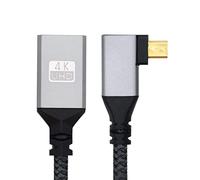 CY Cavo 4K Tipo-D Micro HDMI 1.4 Maschio 90 Gradi Angolo Sinistra a HDMI Femmina Cavo di Prolunga per DV MP4 Fotocamera DC Laptop HDTV