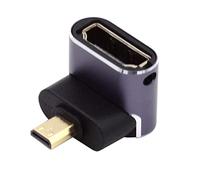 CY Cavo 8K angolato verso il basso Micro HDMI maschio a HDMI 2.1 femmina UHD adattatore convertitore oro supporto 8K 60hz HDTV