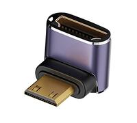 CY Cavo 8K angolato verso il basso Mini HDMI maschio a HDMI 2.1 femmina UHD convertitore adattatore oro supporto 8K 60hz HDTV
