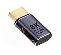 CY Cavo 8K HDMI maschio a HDMI 2.1 femmina, piatto orizzontale, angolo di 90 gradi a sinistra, adattatore di estensione UHD, supporto 8K 60hz HDTV