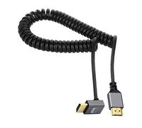 CY Cavo a spirale da HDMI 2.0 maschio a HDMI maschio 4 K 60 Hz ad angolo retto di 90 gradi per HDTV computer laptop monitor
