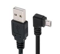 CY Cavo ad angolo retto 90 gradi Micro USB 5 pin a USB 2.0 tipo A cavo di ricarica dati per telefono tablet fotocamera (10 cm)