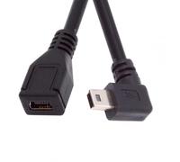CY Cavo ad angolo retto di 90 gradi Mini USB 5 pin maschio a femmina cavo di prolunga 30 cm per fotocamera GPS