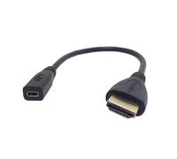 CY - Cavo adattatore da presa Micro HDMI femmina a HDMI maschio, Tipo D, per tablet e cellulare