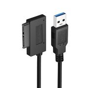 CY Cavo adattatore SATA Slimline da USB 3.0 Type-A a SATA 7+6 a 13 pin, 5 Gbps, con connettore angolato, per laptop, lettore CD, DVD-ROM e unità ottica.