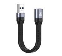 CY - Cavo dati da USB 3.1 Type-A femmina a USB 3.0 Type-A maschio, cavo di prolunga piatto e sottile, FPC, 10 Gbps, 13 cm, per computer portatile e telefono