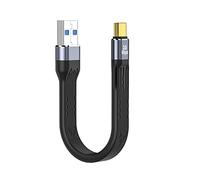 CY - Cavo dati da USB 3.1 Type-C maschio a USB 3.0 Type-A maschio, piatto e sottile, FPC, 10 Gbps, 13 cm, per computer portatile e telefono