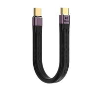 CY - Cavo dati da USB Type-C maschio a USB4 maschio, piatto e sottile, FPC, 40 Gbps, 100 W, 8 K, 13 cm, per computer portatile e telefono