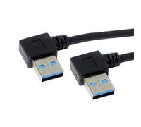 CY Cavo dati USB 3.0 tipo A da 20 cm ad angolo retto a 90 gradi per computer con disco rigido