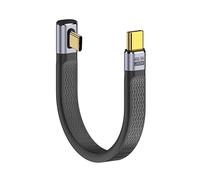 CY - Cavo dati USB 4.0, 240 W, da USB Type-C maschio a USB4 maschio, a basso profilo, ad angolo, 40 Gbps, 100 W, 8K, piatto e sottile, FPC, 13 cm