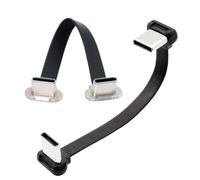 CY Cavo dati USB-C angolato tipo C a USB-C, ultra sottile e piatto, 2 pezzi/lotto, per ricarica rapida da 65 W, per laptop, tablet e telefono.