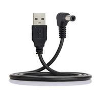 CY Cavo DC USB 2.0 tipo A maschio ad angolo retto 5,5 x 2,5 mm DC 5 V spina di alimentazione barile 90 gradi cavo di ricarica 100 cm