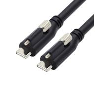CY Cavo di alimentazione dati USB 3.1 Type-C con blocco USB-C per fotocamera con connettore a vite per montaggio a pannello singolo