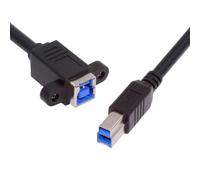 CY Cavo di estensione Cord USB 3.0 tipo B femmina a USB 3.0 tipo B maschio 5 Gbps per dati della fotocamera SSD su disco, 30 cm