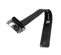CY Cavo di estensione per scheda grafica PCI-Express da M.2 NGFF NVMe con connettore M-Key a socket PCI-E X1 X4 X8 X16 angolato verso l'alto