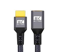 CY Cavo di prolunga 8K HDMI 2.1 UHD 8K maschio a femmina Ultra HD 8K 60hz 4K 120hz 48Gbps con cavo audio 3D HDMI 50 cm 0,5 m