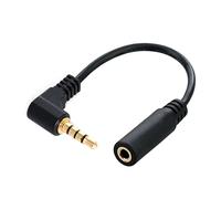 CY Cavo di prolunga audio stereo AUX a 4 poli Cord da 3,5 mm maschio a femmina ad angolo retto di 90 gradi CTIA OMTP