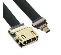 CY Cavo di prolunga Cord Ultra Slim Micro HDMI maschio a HDMI femmina FPC Flat 1080P per FPV HDTV Multicopter Fotografia aerea D1-A4 (50 cm)