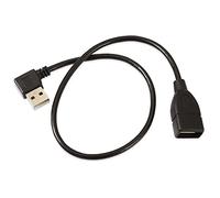 CY Cavo di prolunga da USB 2.0 tipo A maschio ad angolo sinistro a USB 2.0 femmina, connettore a 90 gradi, 40 cm