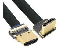 CY Cavo di prolunga FPC piatto Cord Ultra Slim Down HDMI maschio angolato a HDMI maschio dritto 1080P per FPV HDTV Multicopter Fotografia aerea A1-A3 (20 cm)