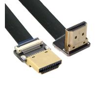 CY Cavo di prolunga FPC piatto Cord Ultra Slim Up HDMI maschio angolato a HDMI maschio dritto 1080P per FPV HDTV Multicopter Fotografia aerea A1-A2 (20 cm)