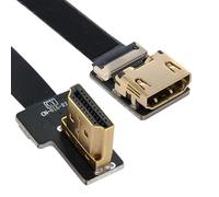 CY Cavo di prolunga FPC ultra sottile ad angolo retto HDMI maschio a HDMI femmina Cord 1080P per FPV HDTV Multicopter Fotografia aerea A4-A6 (50 cm)