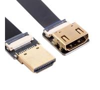 CY Cavo di prolunga FPC ultra sottile HDMI femmina a HDMI femmina Cord 1080P per FPV HDTV Multicopter Fotografia aerea A4-A4 (20 cm)