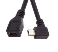 CY Cavo di prolunga mini USB a 5 pin da maschio a femmina ad angolo sinistro di 90 gradi, 30 cm, per fotocamera GPS