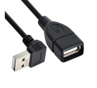 CY Cavo di prolunga USB 2.0 tipo A maschio a USB femmina MF Cable 20 cm 90 gradi verso il basso tipo angolato