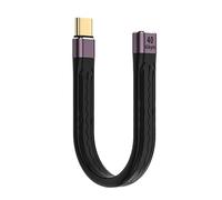 CY - Cavo di prolunga USB4 da 13 cm, piatto, da maschio a femmina, 40 Gbps, ricarica 100 W e 8K a 60 Hz
