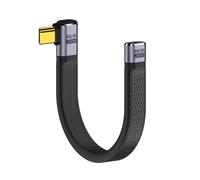 CY - Cavo di prolunga USB4 da 13 cm, piatto e sottile, angolo retto, da maschio a femmina, 40 Gbps, potenza 240 W e video 8K a 60 Hz