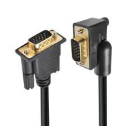 CY Cavo di prolunga VGA RGB maschio ad angolo retto di 90 gradi a maschio dritto 3COAX+6C per monitor proiettore computer
