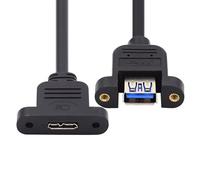 CY Cavo di tipo A USB 3.0 femmina a Micro 3.0 Tipo-B femmina a vite Tipo di montaggio a vite cavo di prolunga 5Gbps