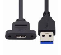 CY Cavo di tipo A USB 3.0 maschio a Micro 3.0 Tipo-B femmina montaggio a vite cavo di prolunga 5Gbps