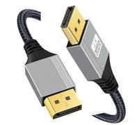 CY Cavo DisplayPort DP a DP 4K 60 Hz Cavo argentato Ultra-HD UHD per monitor desktop laptop scheda grafica dritto (200 cm)