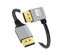 CY Cavo DisplayPort DP a DP ad angolo retto 4K 60 Hz Cavo argentato Ultra-HD UHD 90 gradi per monitor desktop laptop scheda grafica (200 cm)