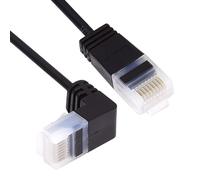 CY - Cavo Ethernet Cat6 ultra sottile e piatto RJ45, con connettori angolari a 90 gradi, cavo di rete UTP Cat6a LAN per laptop, router, TV box