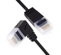 CY Cavo Ethernet ultra sottile Cat6 RJ45 ad angolo sinistro UTP cavo di rete Patch Cord 90 gradi Cat6a LAN per laptop, router, TV Box