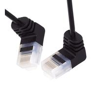 CY Cavo Ethernet ultra sottile Cat6 RJ45 angolato verso l'alto 25 cm UTP cavo di rete Patch Cord 90 gradi Cat6a LAN per laptop, router, TV Box