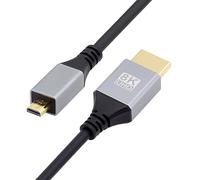 CY Cavo Micro HDMI 2.1 Ultra Sottile HDTV Cavo 8K 4K Iper Super Flessibile Sottile Cavo Tipo-A a Tipo-D per Fotocamera HDTV 50cm