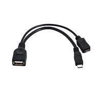 CY Cavo Micro USB 2.0 OTG Host Flash Disk Cavo con Micro USB Alimentazione per Telefono Tablet